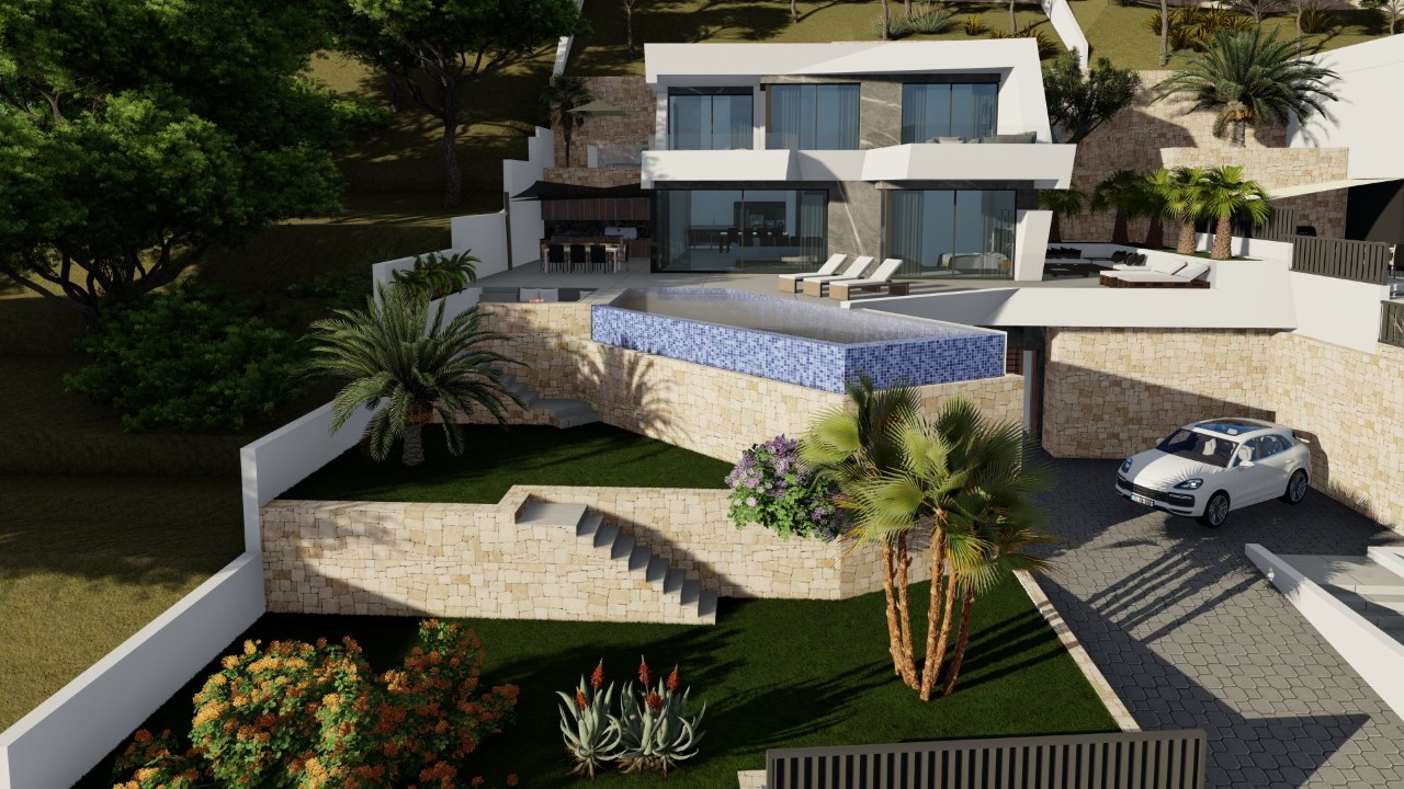 New Project Luxury Villa with Views of the Sea and the Rock of Calpe