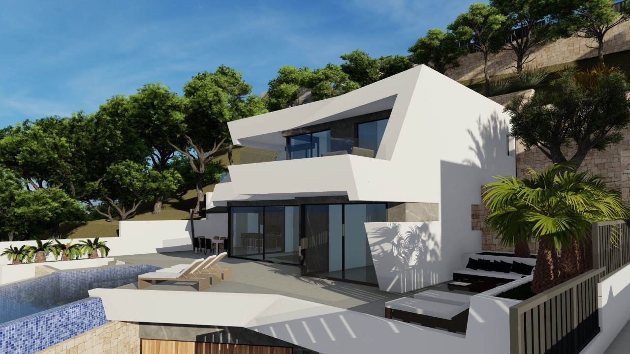 New Project Luxury Villa with Views of the Sea and the Rock of Calpe