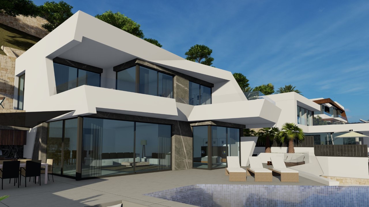 New Project Luxury Villa with Views of the Sea and the Rock of Calpe