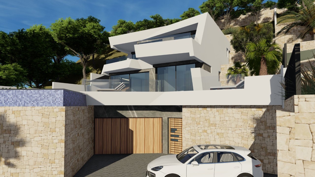 New Project Luxury Villa with Views of the Sea and the Rock of Calpe