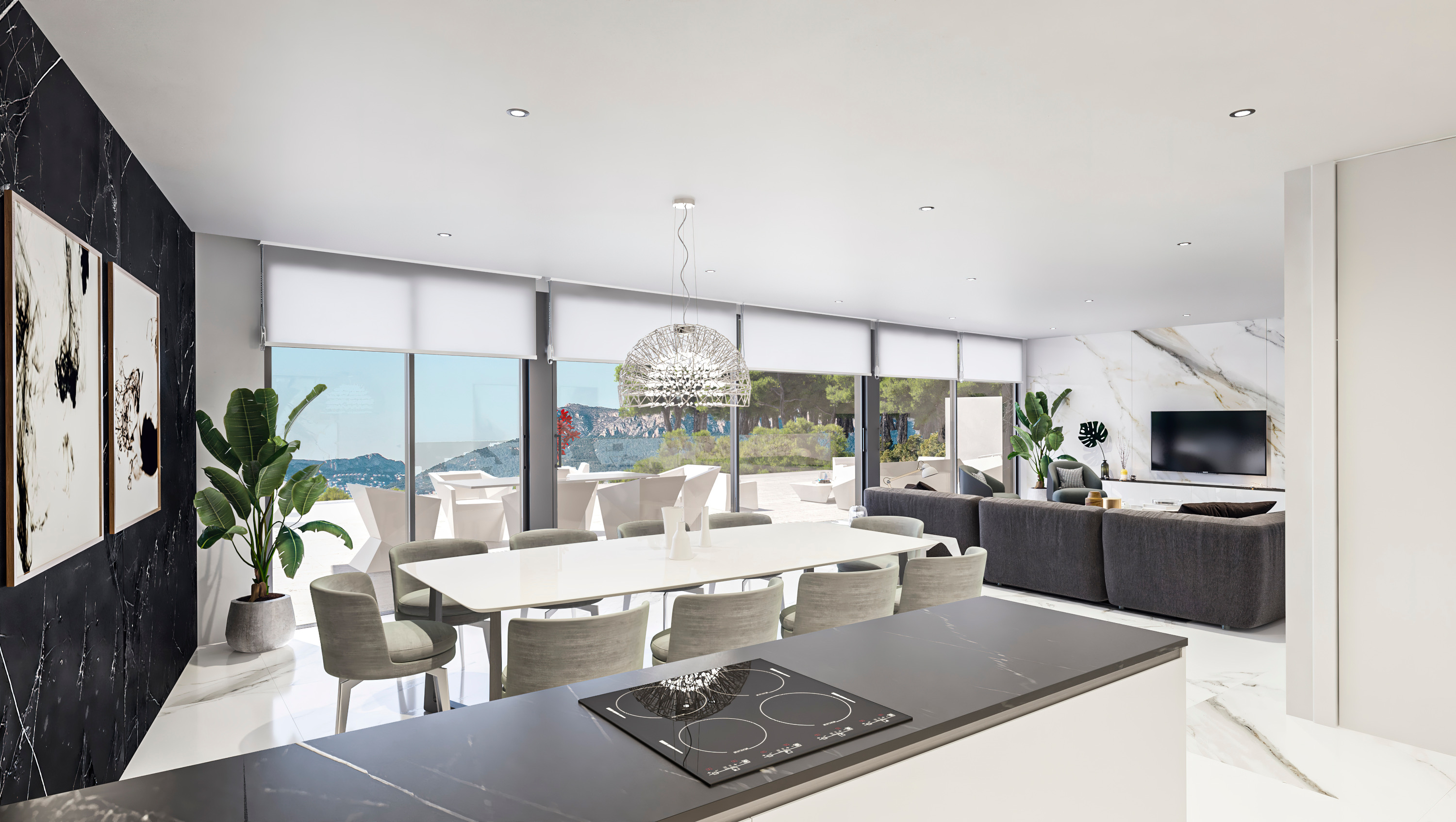 Project Luxe Villa in Benissa met Uitzicht op de Baai van Calpe