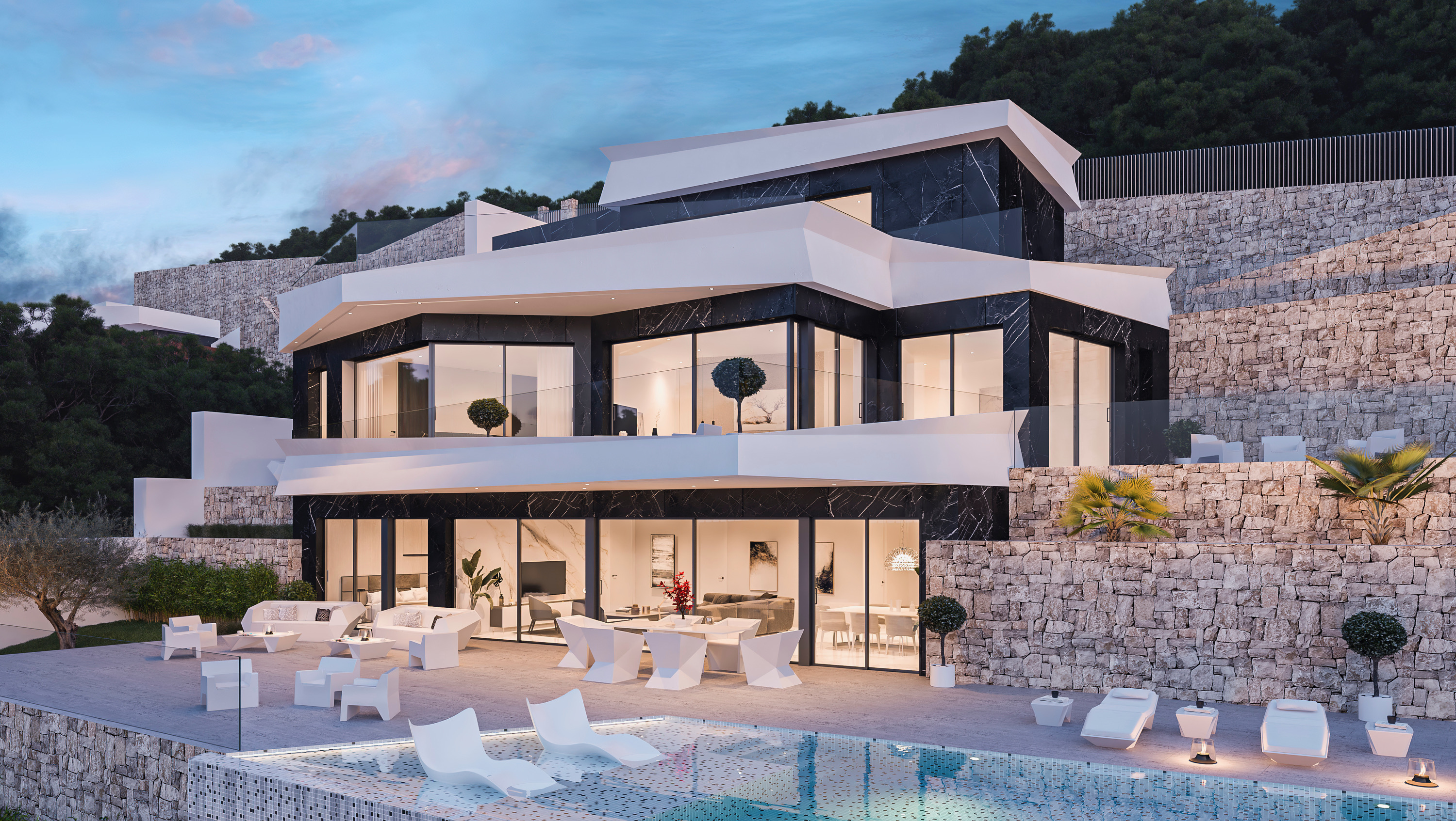 Projet Villa de luxe à Benissa avec vue sur la baie de Calpe