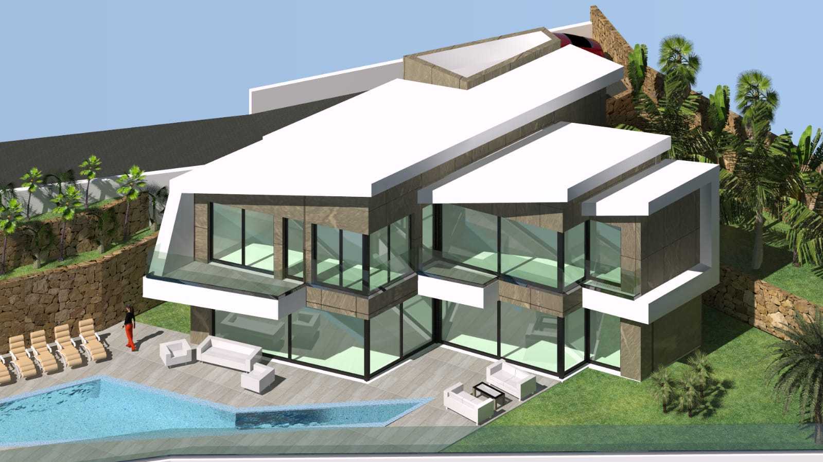 Project van 4 exclusieve gloednieuwe luxe villa's met uitzicht op zee in Calpe