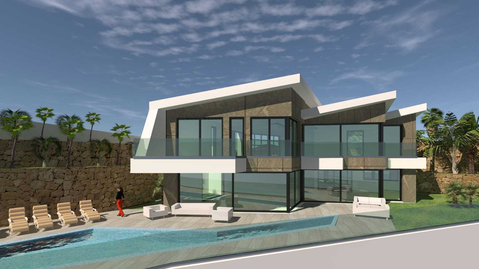 Projet de 4 villas de luxe exclusives neuves avec vue sur la mer à Calpe