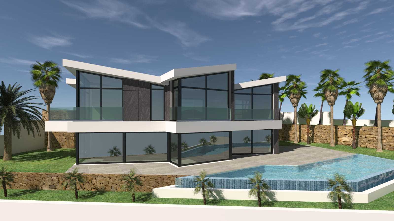 Projet de 4 villas de luxe exclusives neuves avec vue sur la mer à Calpe