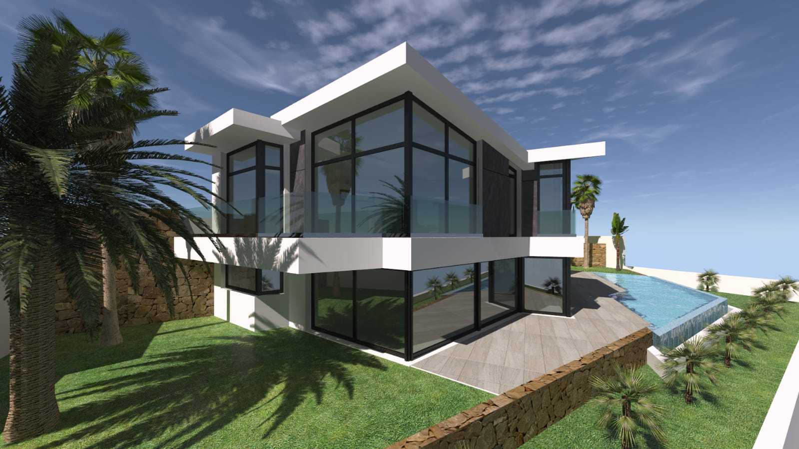 Projet de 4 villas de luxe exclusives neuves avec vue sur la mer à Calpe