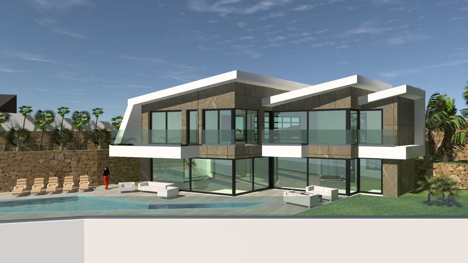 Projet de 4 villas de luxe exclusives neuves avec vue sur la mer à Calpe