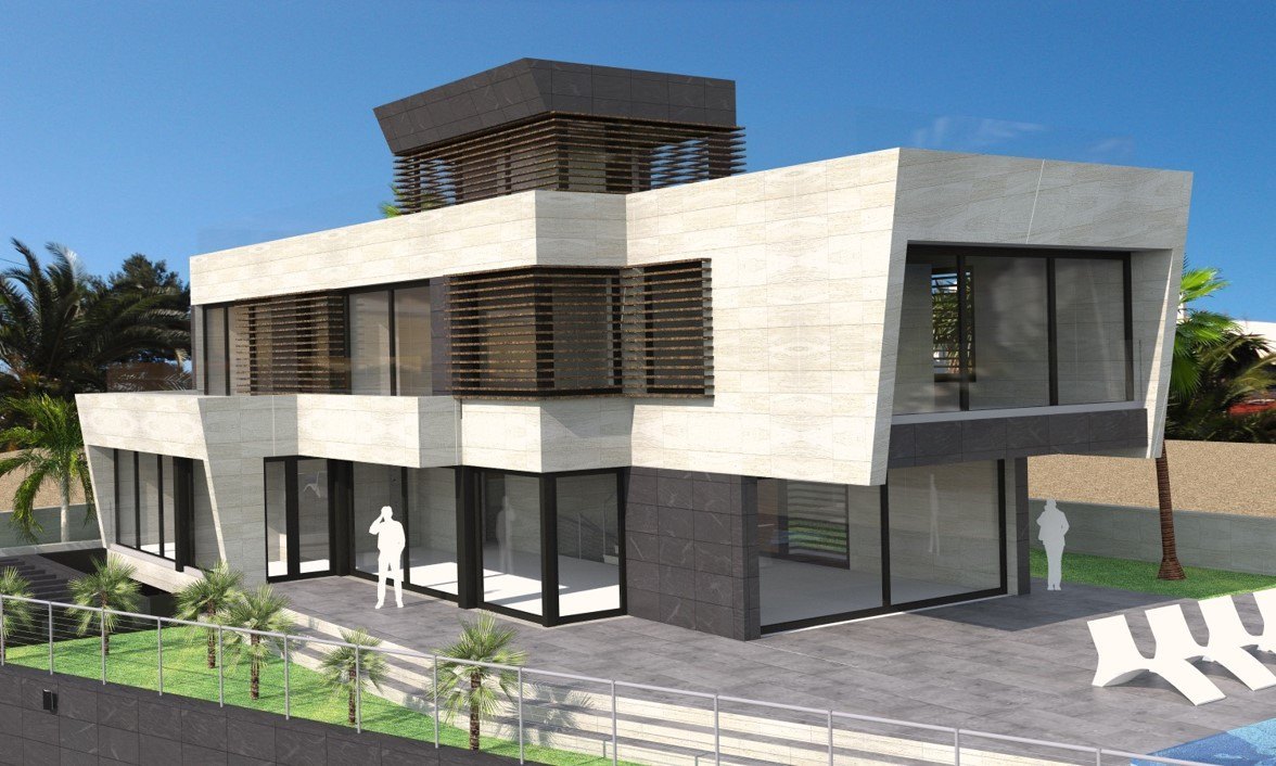 Modern Villa under construction near Cala Calalga in Calpe.