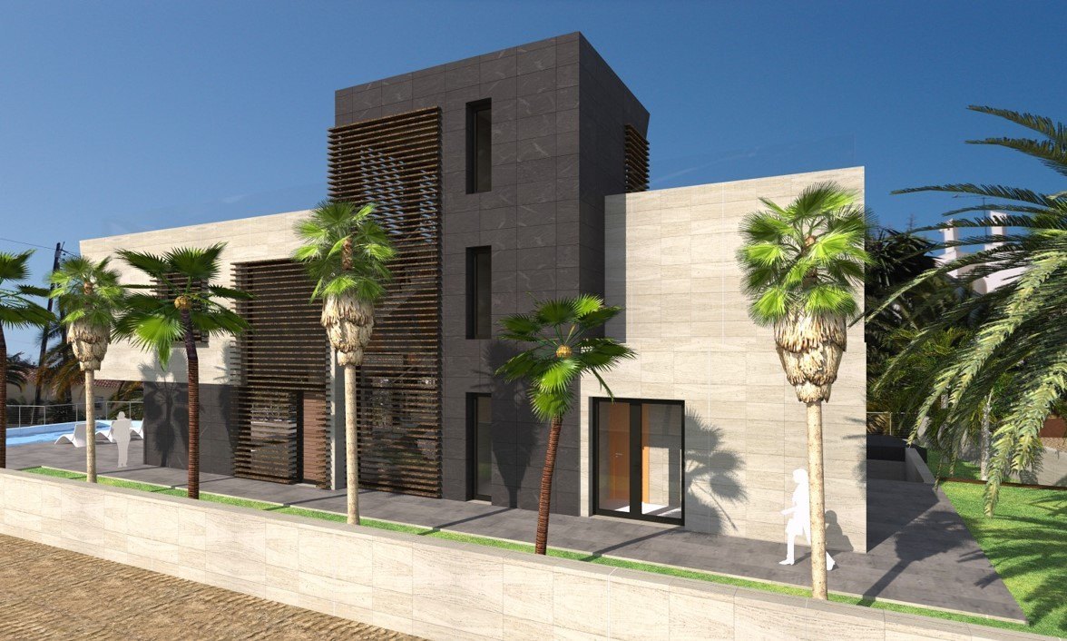 Modern Villa under construction near Cala Calalga in Calpe.