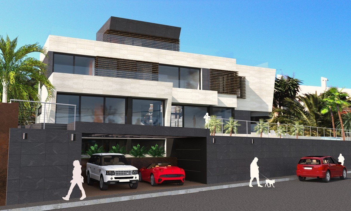 Modern Villa under construction near Cala Calalga in Calpe.