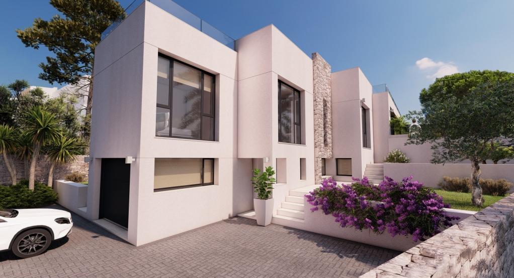 Moderne villa te bouwen project in Cala Bassetes Calpe